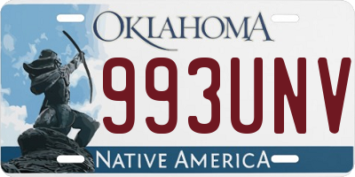 OK license plate 993UNV