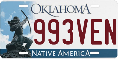 OK license plate 993VEN