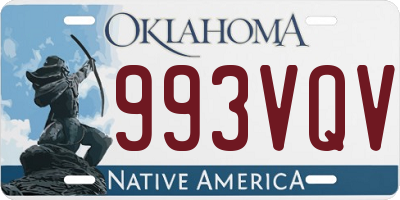 OK license plate 993VQV