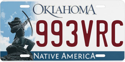 OK license plate 993VRC