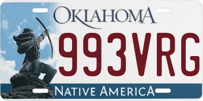 OK license plate 993VRG