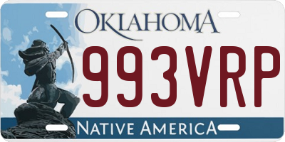 OK license plate 993VRP