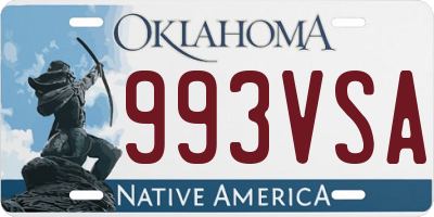OK license plate 993VSA