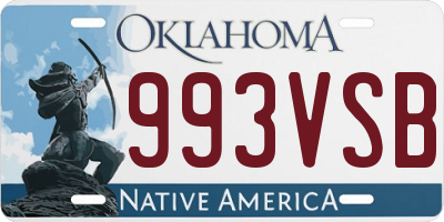 OK license plate 993VSB