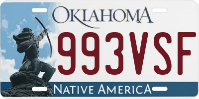 OK license plate 993VSF