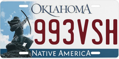 OK license plate 993VSH