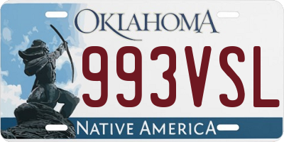 OK license plate 993VSL