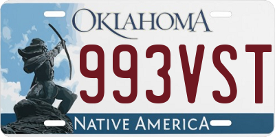 OK license plate 993VST