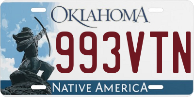 OK license plate 993VTN