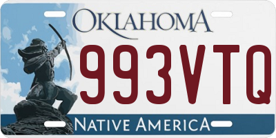 OK license plate 993VTQ