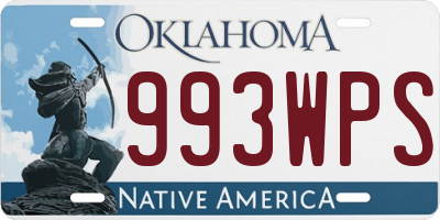 OK license plate 993WPS