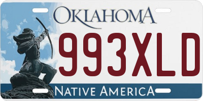 OK license plate 993XLD