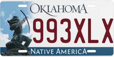 OK license plate 993XLX
