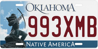 OK license plate 993XMB
