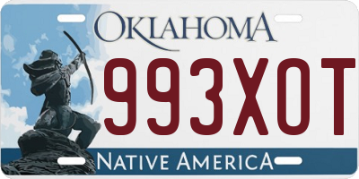 OK license plate 993XOT