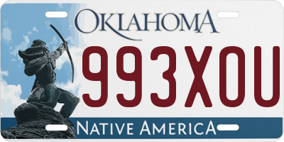 OK license plate 993XOU