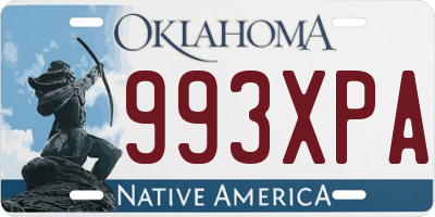 OK license plate 993XPA
