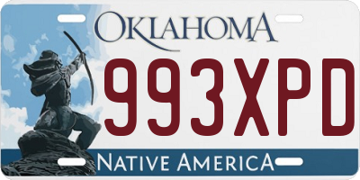OK license plate 993XPD