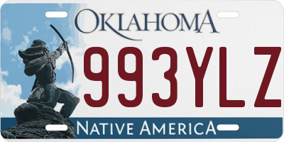 OK license plate 993YLZ