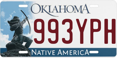 OK license plate 993YPH