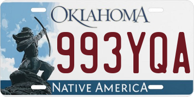 OK license plate 993YQA