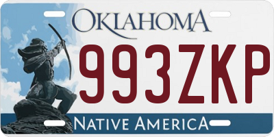 OK license plate 993ZKP