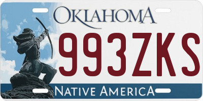 OK license plate 993ZKS
