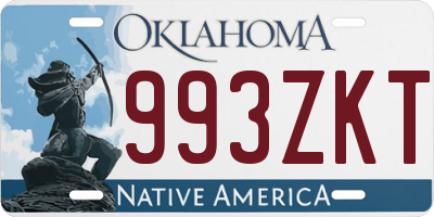 OK license plate 993ZKT