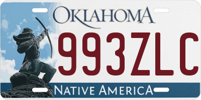 OK license plate 993ZLC