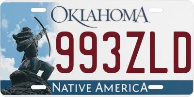 OK license plate 993ZLD