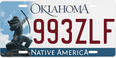 OK license plate 993ZLF