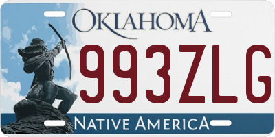 OK license plate 993ZLG