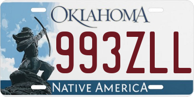 OK license plate 993ZLL