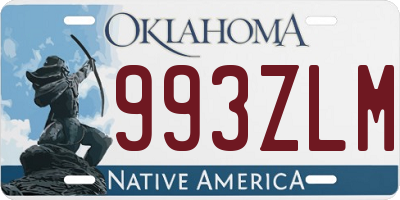 OK license plate 993ZLM