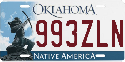 OK license plate 993ZLN