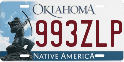 OK license plate 993ZLP