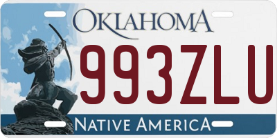 OK license plate 993ZLU