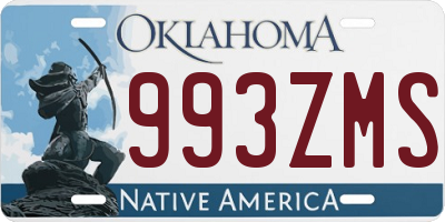 OK license plate 993ZMS