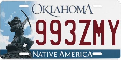 OK license plate 993ZMY