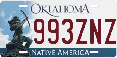 OK license plate 993ZNZ