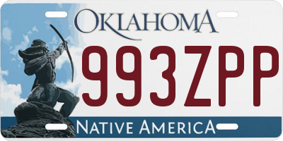 OK license plate 993ZPP