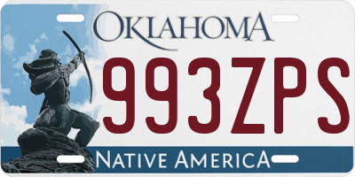 OK license plate 993ZPS