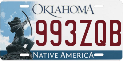 OK license plate 993ZQB