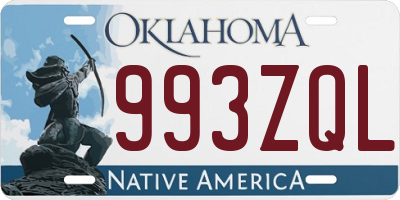 OK license plate 993ZQL