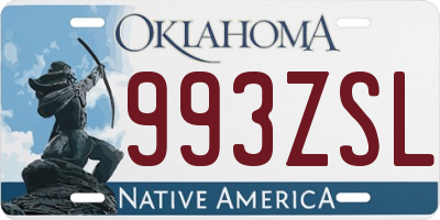 OK license plate 993ZSL