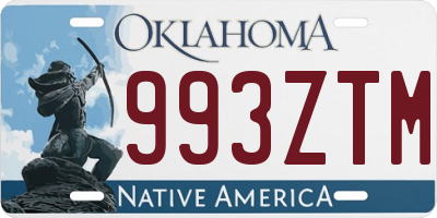 OK license plate 993ZTM