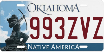 OK license plate 993ZVZ