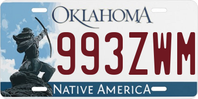 OK license plate 993ZWM