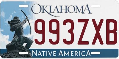 OK license plate 993ZXB