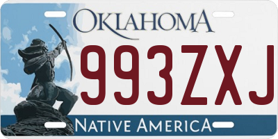 OK license plate 993ZXJ